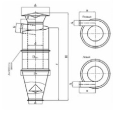 чертеж циклона ЦОЛ в Тазовском