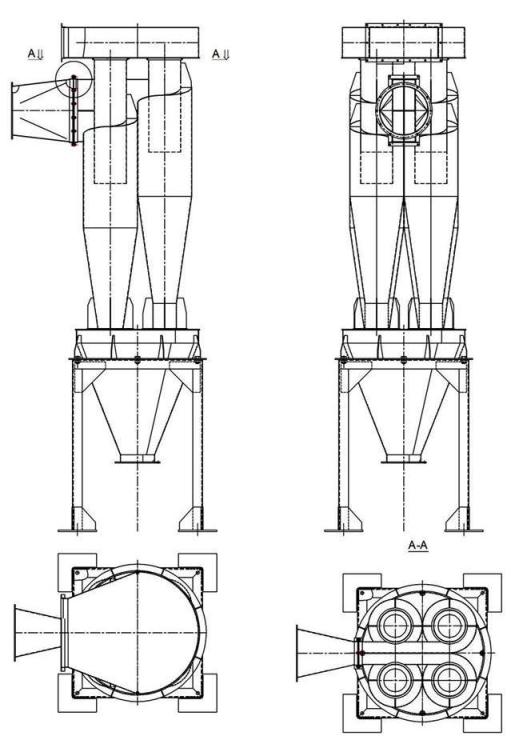 чертеж циклона У21-ББЦ в Тазовском